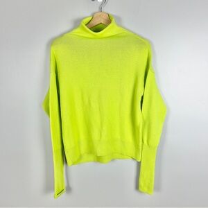 WILFRED Cyprie Sweater Size Small Merino Wool Lime Green Roll Neck Retro‎ Y2K